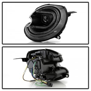 Mini Cooper Headlights - SPYDER - V2 Xenon/HID Only Projector - Black - `07-`12