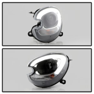 Mini Countryman Headlight Set - SPYDER - Spyder Signature Series, Xenon/HID, Projector - Black - `11-`16