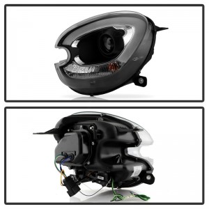 Mini Countryman Headlight Set - SPYDER - Spyder Signature Series, Xenon/HID, Projector - Black - `11-`16
