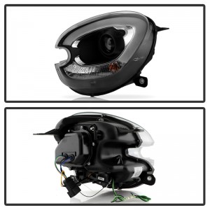 Mini Countryman Headlight Set - SPYDER - Spyder Signature Series, Xenon/HID, Projector - Black - `11-`16
