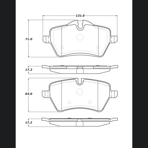 Mini Cooper Brake Pads - Front - Stoptech - Street Touring - `06-`09