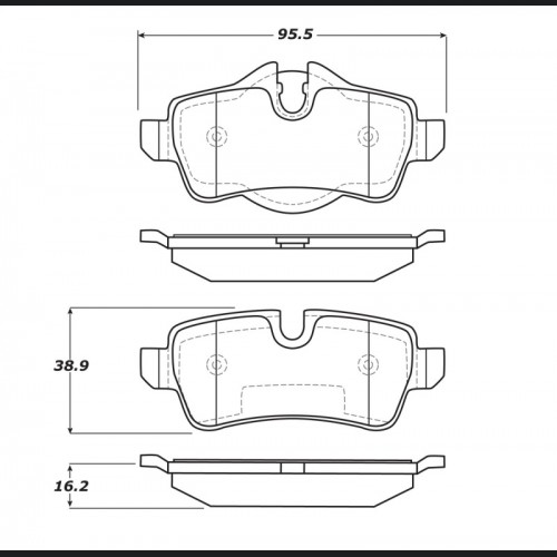 Mini Cooper/Cooper S Brake Pads - Rear - Stoptech - Street Touring - `07-`09