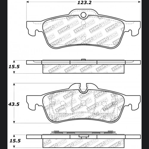 Mini Cooper Brake Pads - Rear - Stoptech - Sport - `02-`08