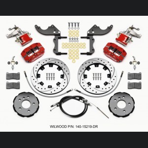 Mini Cooper Brake Kit - Rear - Wilwood - Dynapro Radial4 / MC4 12.19 Drilled - Red - `14-`15