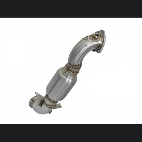 MINI Cooper S (R56) Performance Exhaust - aFe - Twisted Steel Down Pipe 2-1/2 IN 304 Stainless Steel w/ Cat - `07-`13
