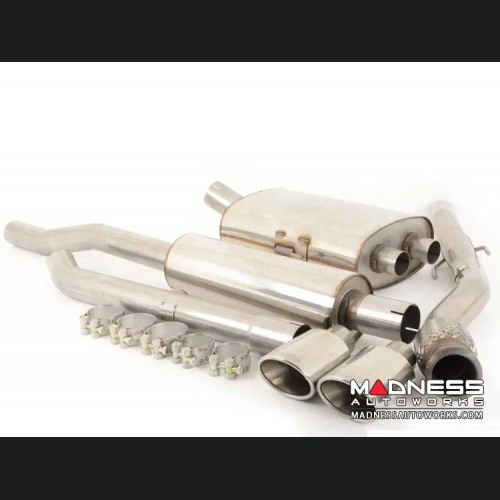MINI Cooper Performance Exhaust - Cat Back - Milltek - Resonated - Polished Oval Tips - R56
