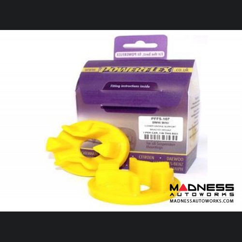 MINI Cooper Polyurethane Bushing Set - Lower Engine Support Bracket Large by Powerflex (R50 / R52 / R53 Model)