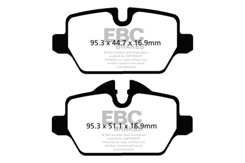 Mini Countryman Brake Pads - Rear - EBC - Ultimax2 - Black - 2010