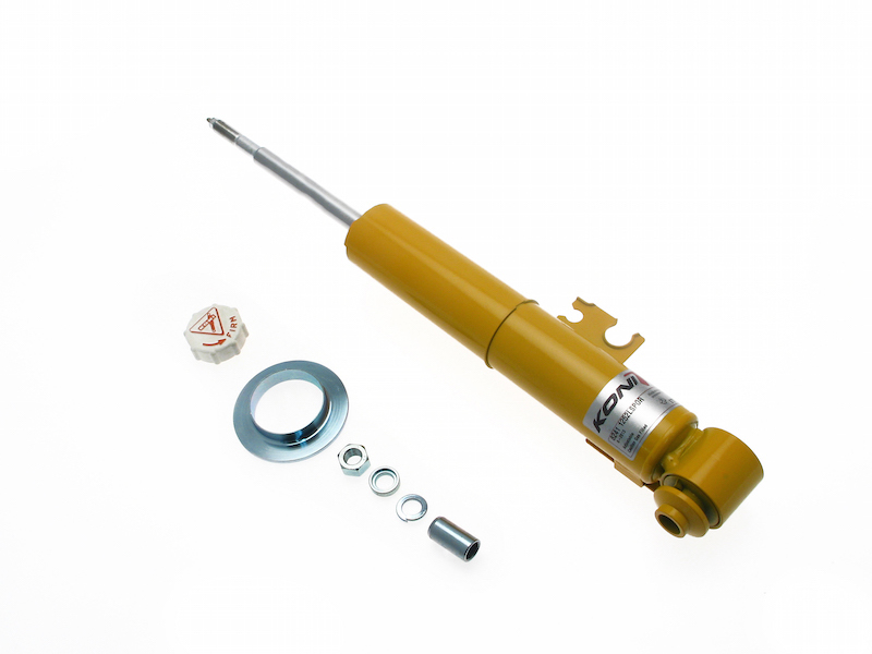 Mini Clubman Hatchback R55 Shocks - Left Rear - KONI - KONI Sport 8241 Series, externally rebound adjustable twin-tube low pressure gas charged - Yellow - `07-`14