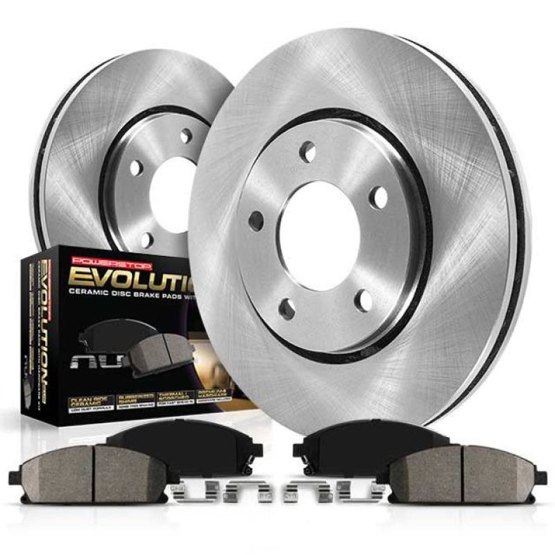 Mini Cooper Brake Kit - Front - PowerStop - Autospecialty Rotors + Z17 Evolution Plus Ceramic Pads - `14-`19