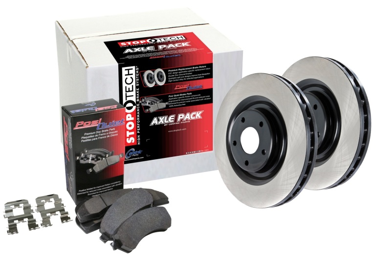 Mini Cooper Brake Kit - Front + Rear - Stoptech - Premium Black E-Coated Rotors + Posi Quiet Pads - Black - 2013