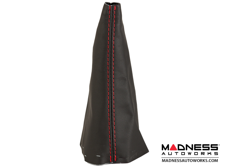 MINI Cooper Gear Shift Boot - Black Leather W/ Red Stitching