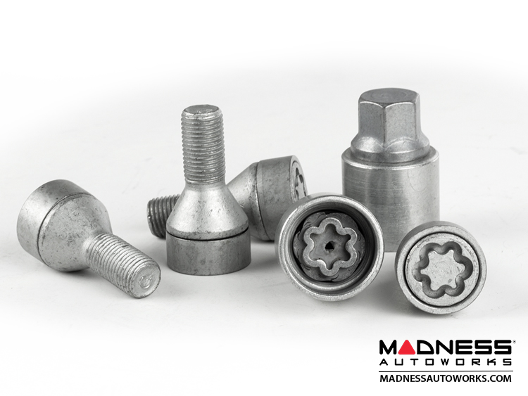 MINI Cooper Wheel Locks by Farad - Silver - M14x1.25 - Starlock (R55 ...