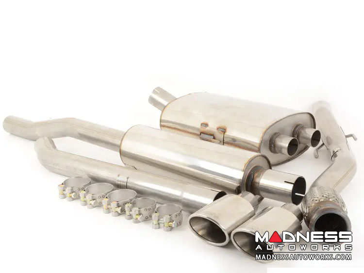 MINI Cooper Performance Exhaust - Cat Back - Milltek - Resonated - Polished Oval Tips - R56