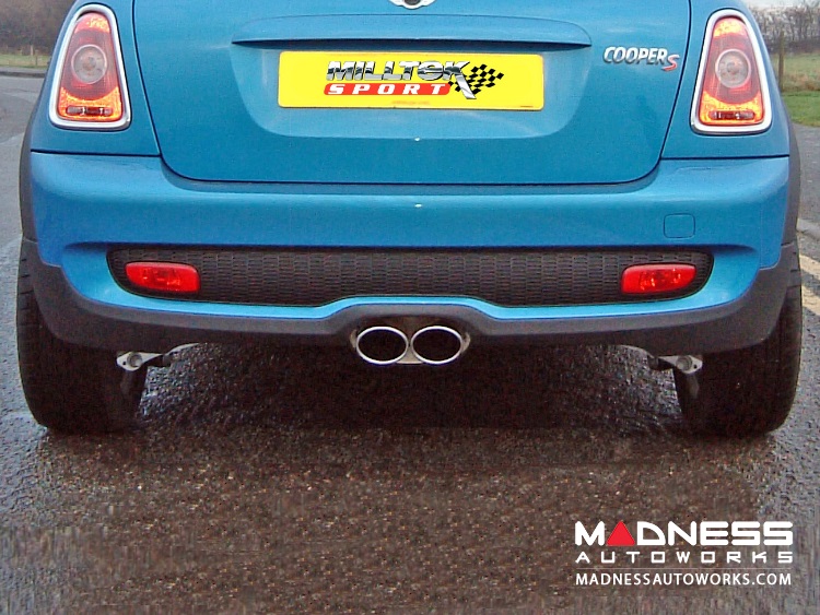 MINI Cooper S Cat-Back Exhaust System by Milltek - Twin Oval Tailpipes (R56 / R58 Models)