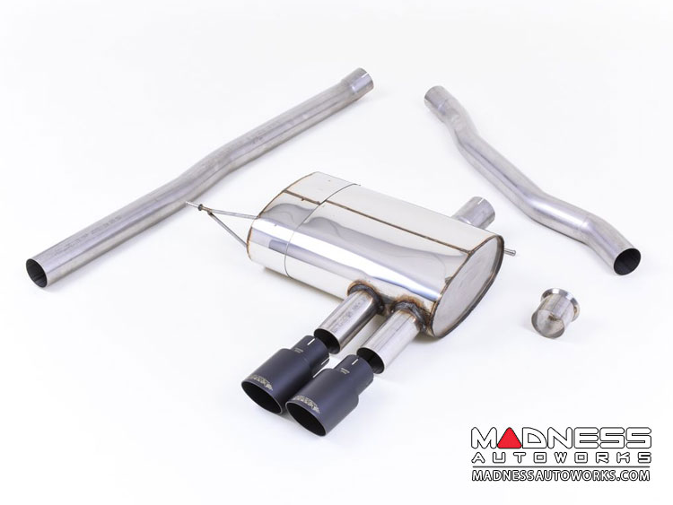 MINI Cooper S 2.0 Cat-back Exhaust system by Milltek - Non-Resonated - Black Cerakote Tips (F56 Models)