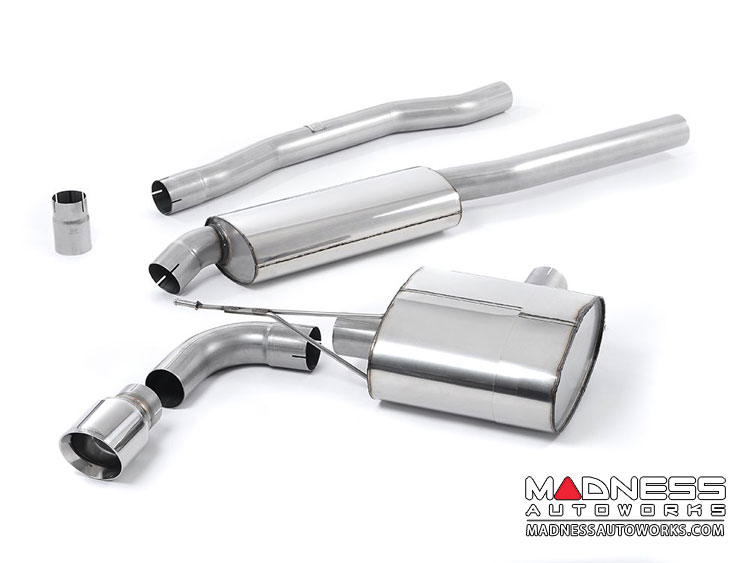 MINI Cooper 1.5T Cat-back Exhaust system by Milltek - Resonated - Polished Tips (F56 Models)