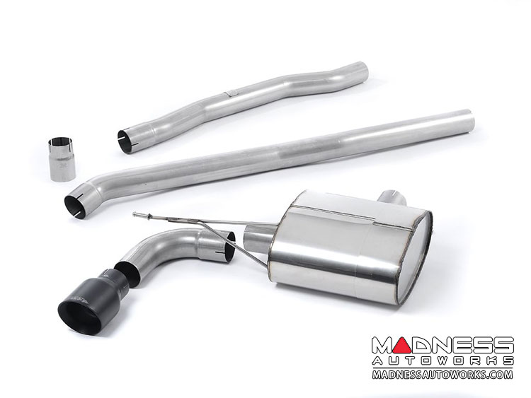 MINI Cooper 1.5T Cat-back Exhaust system by Milltek - Non-Resonated - Cerakote Black Tips (F56 Models)