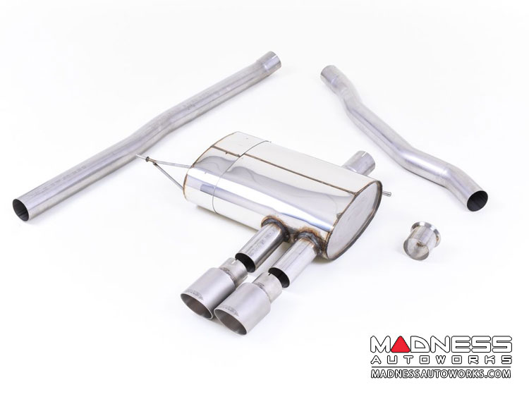 MINI Cooper S 2.0 Cat-back Exhaust system by Milltek - Non-Resonated - Titanium Tips (F56 Models)