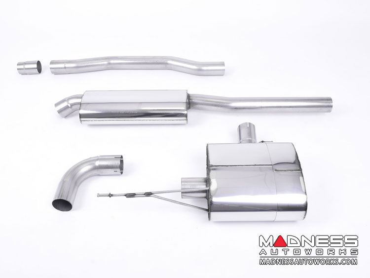 MINI Cooper 1.5T Cat-back Exhaust system by Milltek - Resonated - Burnt Titanium Tips (F56 Models)