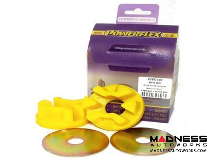 MINI Cooper Polyurethane Bushing Set - Upper Engine Support Bracket Large by Powerflex (R50 / R52 / R53 Model)