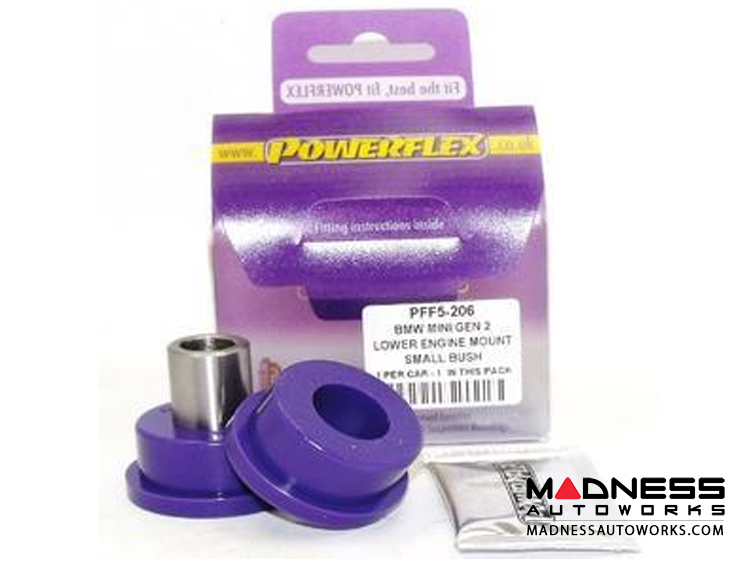 MINI Cooper Polyurethane Bushing Set - Lower Engine Mount Small Bushing (Street) by Powerflex (R55 / R56 / R57 Model)