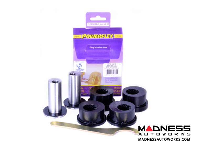 MINI Cooper Polyurethane Bushing Set - Camber Adjustable Front Arm Front Bushing by Powerflex (F54 / F55 / F56 Model)
