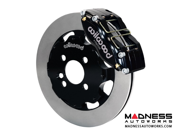 MINI Cooper Brake Conversion Kit - Wilwood Dynapro 4 Piston Front Brake Kit (Black Powder Coat Calipers / Plain Faced Rotors) (R55 / R56 / R57 Model)