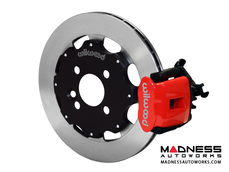 MINI Cooper Brake Conversion Kit - Wilwood Rear Brake Upgrade Kit (Red Powder Coated Calipers / Plain Face Rotors) (R55 / R56 / R57 Model)