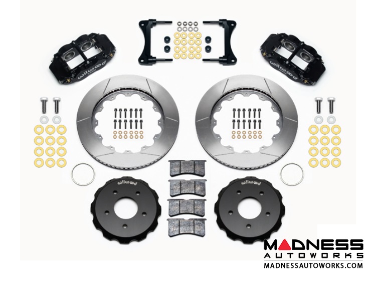 MINI Cooper Brake Conversion Kit - 12.88" Rotors - Wilwood Superlite 6R 6 Piston Front Brake Upgrade Kit (Black Powder Coated Calipers / GT Slotted Rotors)